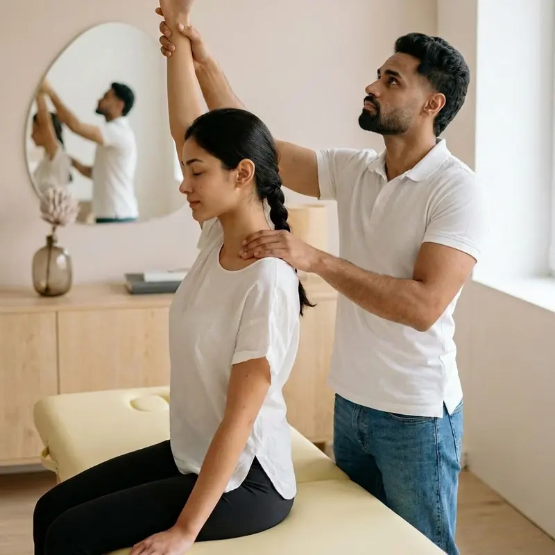 Dr. Choudhary treating a patient at home