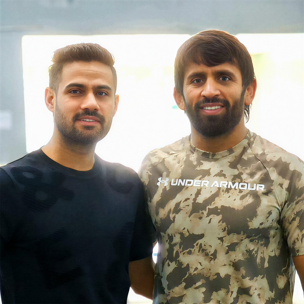 Physiotherapy session with wrestler Bajrang Punia in Mumbai